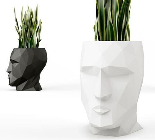 Gesicht Vase Kopfform Bodenvase